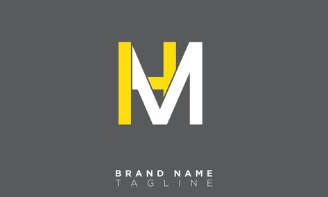 H And M Logo, H&m Logo, Hm Logo, Typo Logo Design, H And M, Typo Logo, Alphabet Letters, Monogram Logo, Monogram Letters