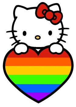 Hello Kitty Holding Flag, Sunflower Themed Kitchen, Trans Things, Jamaica Flag, Hello Kitty Themes, Pride Colors, Plushie Patterns, Rainbow Wedding, Hello Kitty Drawing