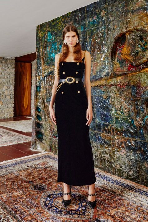 Stretch Velvet Dress, Velvet Maxi, Velvet Maxi Dress, Alessandra Rich, Stretch Velvet, New Classic, Vogue Paris, Looks Style, Velvet Dress