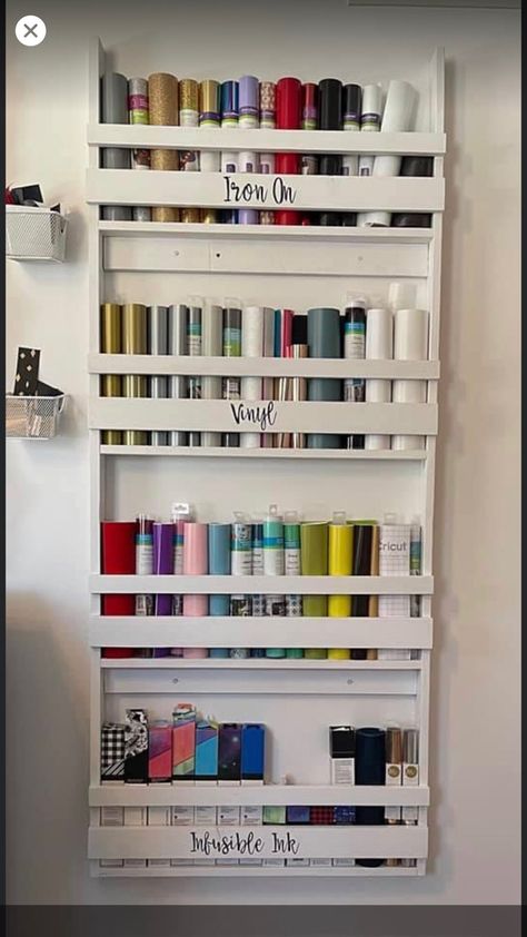 Office Craft Room Combo, Cricut Storage, Craft Room Closet, Closet Small Bedroom, Small Craft Rooms, Idee Cricut, Craft Station, Dream Craft Room, Craft Room Design