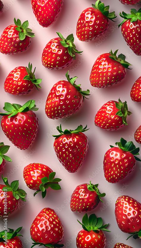 Aesthetic strawberry phone wallpaper Strawberry Phone Wallpaper, Fresas Aesthetic, Strawberry Background, Aesthetic Strawberry, Food Background, Food Backgrounds, Fresh Strawberries, Fresh Strawberry, Beautiful Food