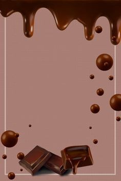 Cookies Background Design, Dessert Background Wallpapers, Chocolate Wallpaper Cute, Chocolate Background Aesthetic, Chocolate Poster Design Ideas, Chocolate Advertising Design, Cake Pricing Chart, Chocolate Advertising, Cartoon Art Prints