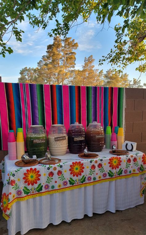 Mexican Party Theme Backdrop, Fiesta Centerpieces Mexican Wedding Table Decor, Conchas Dessert Table, 21st Birthday Ideas Mexican Theme, Mexican Grad Party Ideas, Mexican Rancho Theme Party, Mexican Backyard Party, Mexican Sweet 16 Party Ideas, Mexican 50th Birthday Party Men