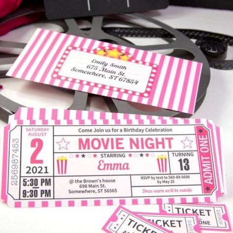 5 Things You Forgot To Clean That Might Be Grossing Out Your Guests Pink Movie Night, Movie Night Party Decorations, Movie Night Sign, Movie Night Printables, Movie Ticket Template, Movie Party Decorations, Movie Night Tickets, Movie Ticket Invitations, Pink Tickets