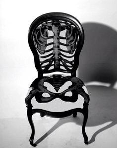 Skeleton chair Coffin Furniture, Goth Houses, Halloween Furniture, Furniture Design Ideas, Gothic Furniture, Goth Home, Goth Home Decor, Goth Decor, Furniture Catalog