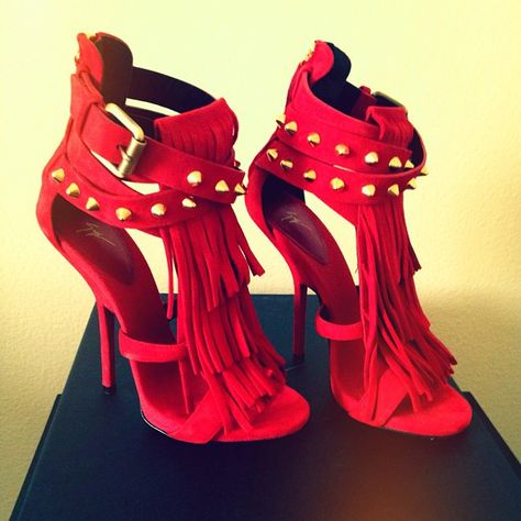 Tassel Heels, Fringe Sandals, Purple Suede, Red High, Red Heels, Fabulous Shoes, Hot Shoes, Shoe Obsession, Shoe Dazzle