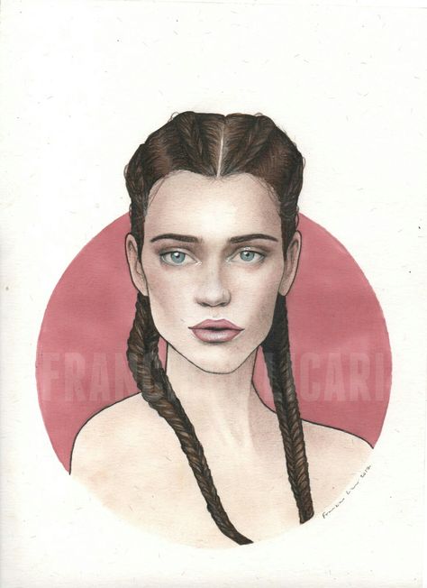 French Braids Drawing Reference, French Braid Drawing Reference, How To Draw French Braids, Braid Reference Drawing, French Braid Drawing, Braids Illustration, Drawing Braids, Braid Drawing, Hairstyle Neymar