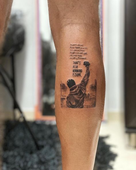 Rocky Quote Tattoo, Rocky Balboa Tattoo Ideas, Rocky Balboa Tattoo, Rambo Tattoo, Stallion Tattoo, Rocky Tattoo, Boxing Tattoo, Crossed Arrow Tattoos, Rocky Balboa Quotes