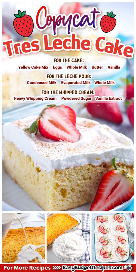 Desserts To Make With Box Cake, Boxed Cake Mix Tres Leches, Pioneer Woman Tres Leches Cake, Tres Leches Dump Cake, Boxed Cake Tres Leches, Vanilla Tres Leches Cake Recipe, Trace Leches Cake, The Best Tres Leches Cake Recipe, Tres Leches Poke Cake Easy