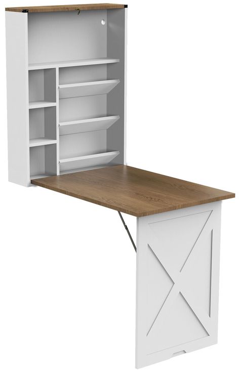 Fold Down Sewing Table Wall Mounted, Wall Mounted Corner Desk, Diy Fold Up Desk, Fold Down Craft Table Wall Mounted, Small Apartment Home Office Ideas, Murphy Desk Small Spaces, Fold Down Desk Wall Mounted, Fold Out Desk From Wall, Very Small Office Space Ideas