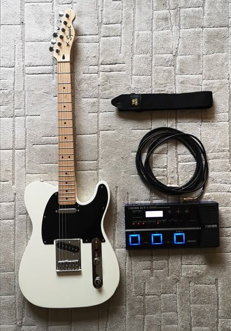 Electric Guitar Telecaster, Fender Telecaster Aesthetic, Telecaster Aesthetic, White Telecaster, Songwriting Aesthetic, Electric Guitar Design, Rock Aesthetic, Stratocaster Guitar, Guitar Obsession