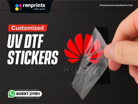 Get your designs to stand out with Custom UV DTF Sticker Printing! Perfect for personalizing products, branding, or promotional needs. Renprints UV DTF stickers are durable vibrant, and easy to apply, ensuring a premium finish on any surface such likes; Glass, Plastic, Leather, Wooden, Acrylic, Wall, etc. ~~~~~~~~~~~~~~~~~~~~~~~~~~~~~~~~~~ 🌐 www.renprints.com 💬 https://wa.me/+918059721151 ~~~~~~~~~~~~~~~~~~~~~~~~~~~~~~~~~~ #CustomStickers #UVPrinting #StickerDesign #Branding #ProductPersonal... Sticker Printing, Uv Dtf, Uv Printing, Personalized Products, Print Stickers, Custom Stickers, Sticker Design, Branding, How To Apply