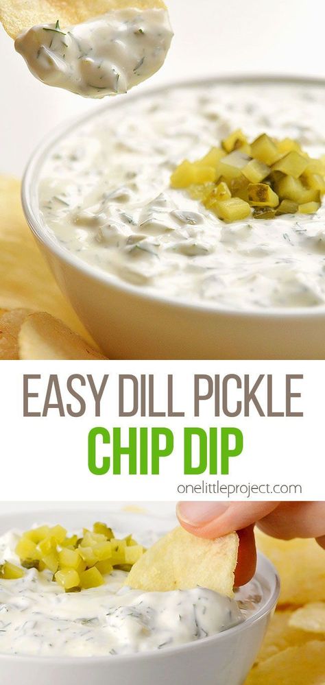 Quick Appetizers Last Minute No Bake, Dill Pickle Chip Dip, Pickle Chip Dip, Snack Corner, Chip Dip Recipe, Dill Pickle Dip Recipe, Pickle Dip Recipe, Breadsticks Easy, Chip Dip Recipes