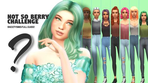 Sims 4 Not So Berry, Not So Berry Challenge, Berry Names, Sims Challenge, Sims 4 House Design, Yellow House, Name Ideas, Best Friendship, The Sims 4