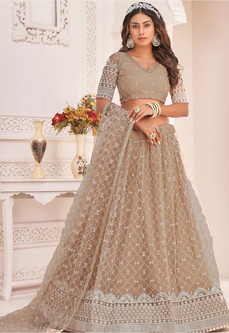 Lehenga From Saree, Half Sleeve Blouse Designs, Butterfly Net, Reception Lehenga, Net Blouses, Net Lehenga, Lehenga Choli Online, Utsav Fashion, Ghagra Choli