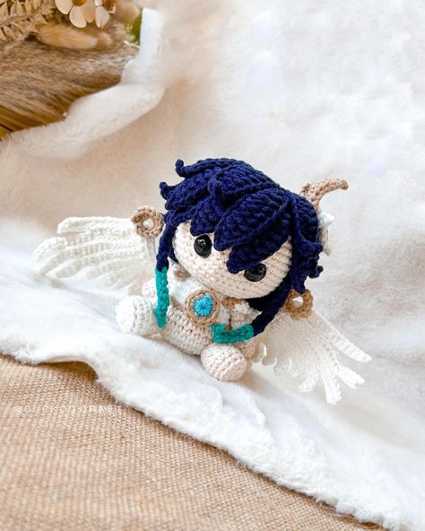 Genshin Barbatos, The Wings, Hey There, Crochet Dolls, Stay Tuned, To Share, Amigurumi, Dolls, Crochet