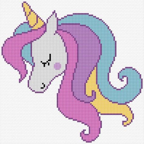 Unicorn|14|4522|x-stitch|10 Free Patterns Online Unicorn Cross Stitch, Cross Stitch Calculator, Unicorn Cross Stitch Pattern, Cross Stitch Family, Cross Stitch Beginner, Cross Stitch Fonts, Hama Bead, Cat Cross Stitch Pattern, Horse Animal