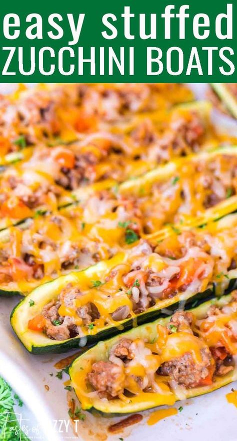 Zucchini Taco Boats, Keto Pies, Taco Boats, Zucchini Boat Recipes, Stuffed Zucchini Boats, Sausage Peppers, Super Recipes, Clean And Delicious, Random Recipes