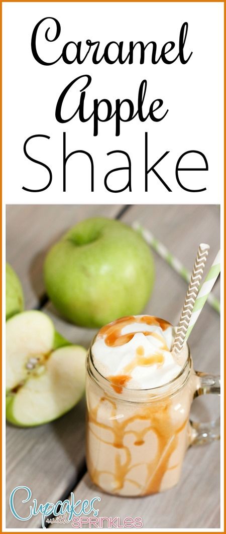 Recipe for this CARAMEL APPLE SHAKE! Yum! Apple Shake, Caramel Shake, Cupcakes With Sprinkles, Frozen Treats Recipes, Caramel Apples Easy, Fall Drink, Shakes Drinks, Fall Drinks, Bad Habit