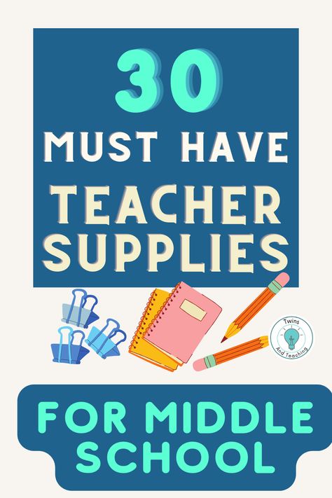 Thirty ideas for middle school classroom setup and teacher classroom supplies. Get your middle school or high school classroom ready with these first-time teacher school supplies. Read more! Middle School Intervention Classroom, 7th Grade Teacher Classroom, First Year Teacher Middle School, Middle School Teacher Desk Setup, Class Themes Middle School, Middle School Teacher Supplies, Middle School Homeroom Activities, Classroom Hacks Middle School, Middle School Classroom Decorating Ideas Special Education