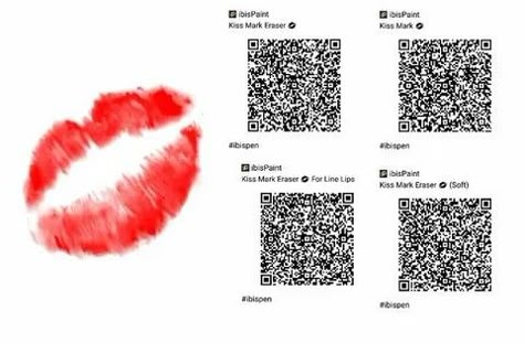 Kiss Mark Brush Ibis Paint Qr Code, Kiss Qr Code Ibis Paint, Kiss Ibis Paint Code, Kiss Brush Ibis Paint, Gacha Qr Codes, Qr Codes Ibis Paint, Ibis Paint Brush Codes, Ibis Paint Qr Code, Ibis Codes