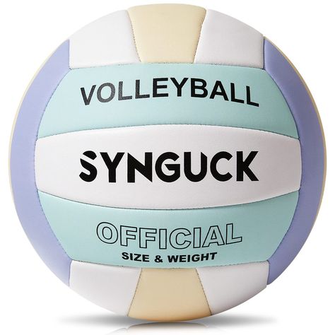 PRICES MAY VARY. 【Official Size 5, Easy To Control】This soft PU leather indoor volleyball is of official size 5, which has a circumference of 25-27inch and weighs about 0.6lbs/9.8oz, it is super easy to control and thus ideal for both professionals and beginners. Suitable for youth, adult and elder. 【Premium PU Leather Surface】The surface of SYNGUCK official size 5 volley balls is made of selected PU leather that’s super soft to the touch while being flexible, durable and resistant to abrasions, Professional Volleyball, Indoor Volleyball, Volleyball Ball, Desain Buklet, Volleyball Workouts, Volleyball Games, Volleyball Training, Play Volleyball, Sport Volleyball