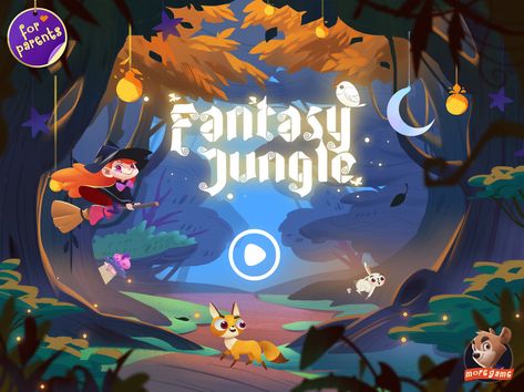 ArtStation - FANTASY JUNGLE, terry wei Fantasy Jungle, Jungle Explorer, Forest App, Strange Plants, Lost In The Forest, Fantasy Animals, Game Title, Magic World, Splash Screen