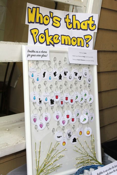 18 Geek-Chic Ideas For The Pokémon Wedding Of Your Dreams | HuffPost Life Seating Wedding Ideas, Video Game Wedding, Seating Wedding, Gamer Wedding, Nerd Wedding, Geeky Wedding, Nerdy Wedding, Anime Wedding, Geek Wedding