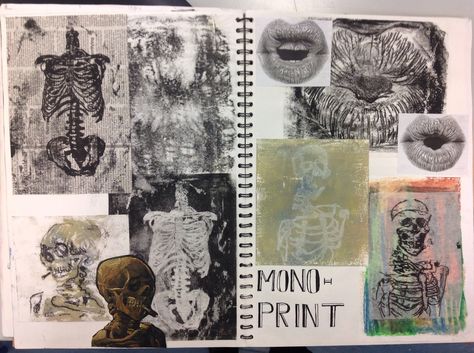 Monoprint Sketchbook Page, Year 12 Art Folio, Gcse Art Sketchbook Monoprinting, Monoprinting Gcse Page, Monoprint Gcse Art Page, Gcse Art Monoprinting, Monoprinting Sketchbook Page, Slate Art Ideas, Art Folio Year 12