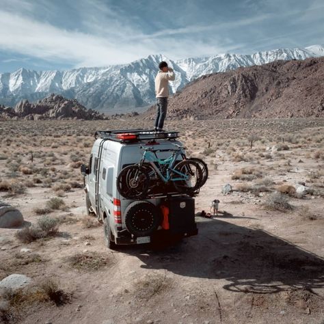 Aluminess on Instagram: “@garrett_chow using the new Aluminess roof rack for the Winnebago Revel to enjoy his morning cup of coffee and take in the view! 📷…” Delica Van, Winnebago Revel, Mercedes Sprinter Camper, Morning Cup Of Coffee, Winch Bumpers, Sprinter Camper, Day Van, Van Living, Roof Racks