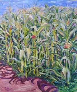 Corn Field Painting, Produce Signs, Colorful Art Projects, Corn Fields, Corn Field, Paint Rocks, Field Painting, Pooh Baby, Field Of Dreams