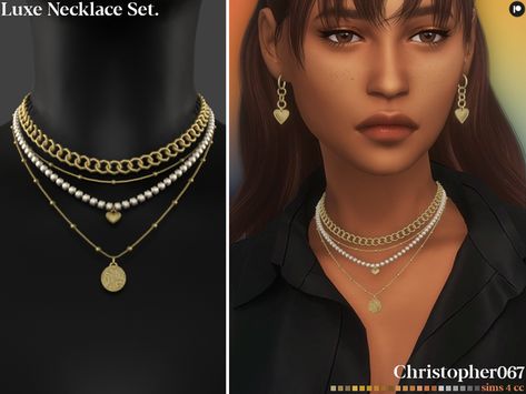 Luxe Necklace, Sims 4 Piercings, Jewelry Necklace Simple, Free Sims 4, The Sims 4 Packs, Sims 4 Gameplay, Sims 4 Teen, Sims Four, Sims 4 Cc Packs