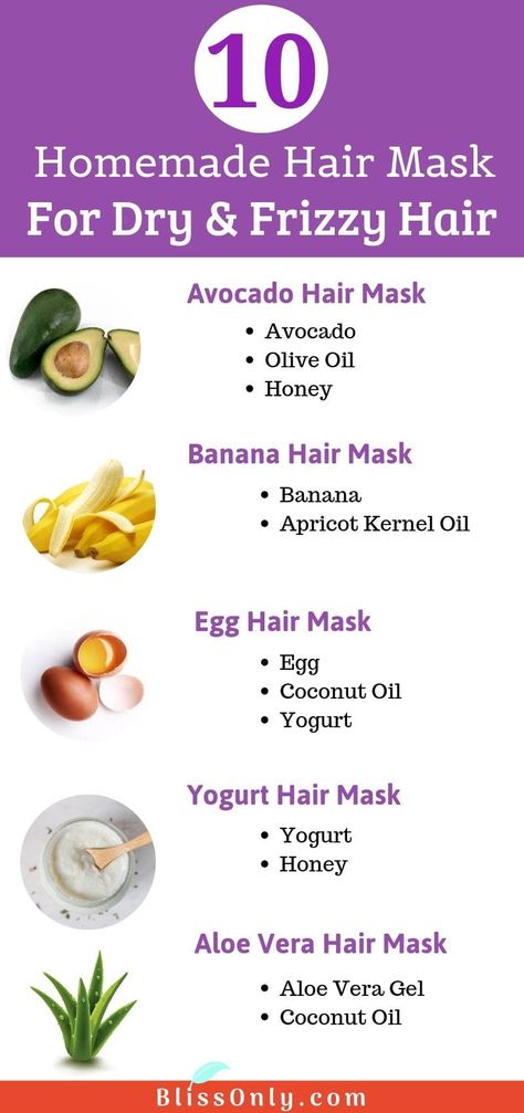 10 Homemade Hair Mask For Frizzy Hair. These masks work to moisturize hair and treat dry hair, repair damaged hair & make hair soft, shiny and healthy. These masks include coconut oil, aloe vera gel, egg, banana & many more. Banana Hair Mask For Frizzy Hair, How To Treat Frizzy Hair, Dry And Frizzy Hair Remedies, How To Make Hair Soft, How To Treat Dry Hair, Diy Hair Mask For Frizzy Hair, How To Make Your Hair Soft, How To Make Hair Soft And Shiny, Hair Mask For Frizzy Hair