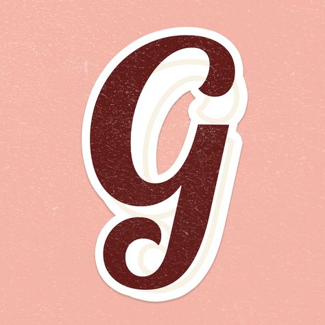 Letter G Aesthetic, Abjad Lettering A-z, Cursive Letter G, Cursive Fonts Handwritten, Vintage Handwriting, 70s Font, Alphabet Letters Images, Alphabet Letters Design, Cursive Alphabet