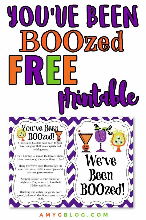 Get ready to BOOze your neighbor this year because Halloween isn't just for the kids! Grab your FREE We've Been BOOzed printable and send something you know they'll love! #booyourneighbor #halloween2020 #halloweenfun #halloweenideas You've Been Boozed Ideas, You've Been Boozed Free Printable, Boo Your Neighbors, You've Been Boozed, Halloween Treats To Make, Boo Baskets, You've Been Booed, Mini Liquor Bottles, Halloween Favors