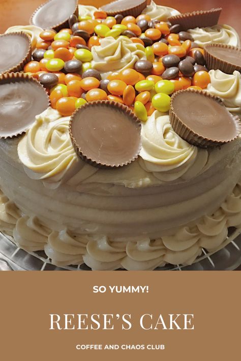 Reese’s Pieces Cake, Reese’s Cake, Reese's Cake, Reeses Cake, Timeout Corner, Peanut Butter Icing, Ghost Cake, S Cake, Butter Icing