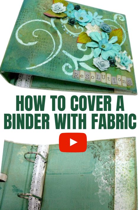 How to cover a binder with fabric and give it a romantic look Diy Binder Cover Ideas, Journal Covers Ideas, Binder Covers Diy, Binder Decoration, Ring Binder Cover, Binder Cover Templates, Journals Diy, Binder Covers Printable, Binder Ring