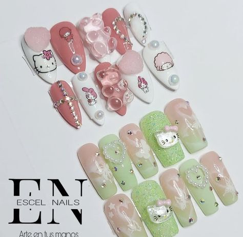 Toro Inoue Nails, Kitty Nails, Toro Inoue, Hello Kitty Nails, Cat Nails, Kawaii Nails, Hello Kitty, Kitty, Nails