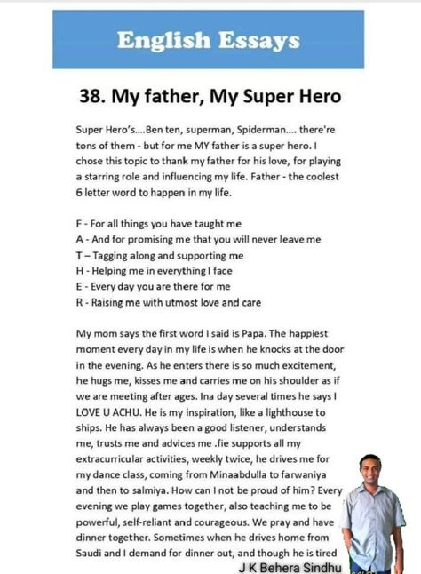 Stories With Moral Lessons, Photo Folio, About Father, My Superhero, Moral Stories, My Father, Essay Writing, My Hero, Hen