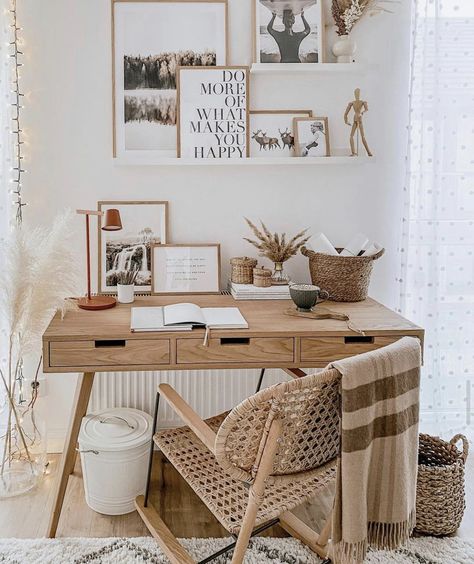 Work Office Decor, Cozy Home Office, Office Room Decor, Study Room Decor, Room Makeover Bedroom, Home Office Space, Room Inspiration Bedroom, Home Office Design, My New Room