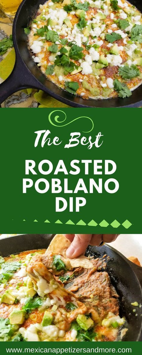 The Best Roasted Poblano Bean Dip recipe you will ever have! The roasted poblano peppers are the star in this amazing dip. Absolutely delicious! #roastedpoblanodip #poblanopeppers #mexicandips | mexicanappetizersandmore.com Bean Dip Recipe, Mexican Dips, Roasted Poblano Peppers, Poblano Pepper, Bean Dip Recipes, Sauces Recipes, Roasted Poblano, South American Recipes, Mexican Side Dishes