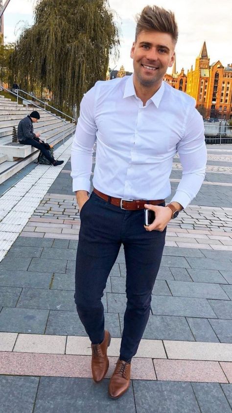 47 Stylish Semi Formal Outfit Ideas For Men in 2020 - Fashion Hombre Hoco Outfits For Guys, Chinos Men Outfit, Workout Man, Formal Dresses For Men, Menswear Inspiration, Semi Formal Outfit, Mens Business Casual Outfits, Formal Men Outfit, Men Fashion Casual Shirts