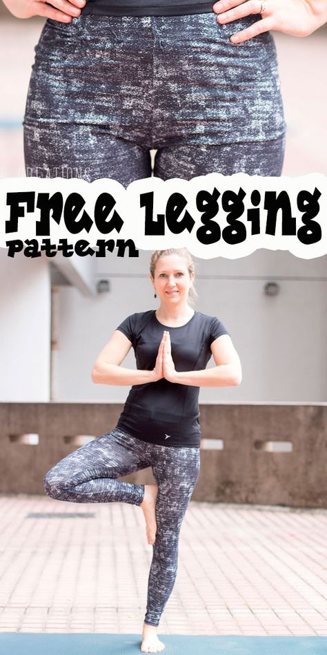 how to sew leggings from a free pattern Crochet Pants Free Pattern Women, Crochet Leggings Free Pattern, Leggings Pattern Free, Diy Leggings Pattern, Knit Leggings Pattern, Sew Leggings, Legging Pattern, Sewing Activewear, Diy Leggings