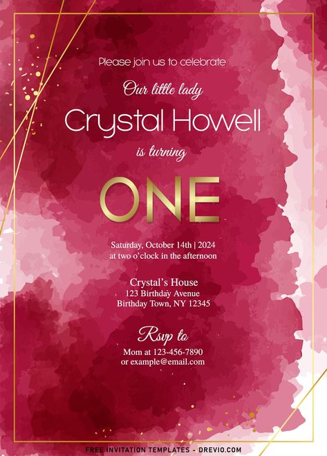 Pink Birthday Flyer, Red Birthday Invitations, Glitter Invitations Birthday Template, Golden Birthday Invitation Template, Sparkle Birthday Invitations, Digital Wedding Invitations Design, 18th Party, Making Wedding Invitations, Invitations Design