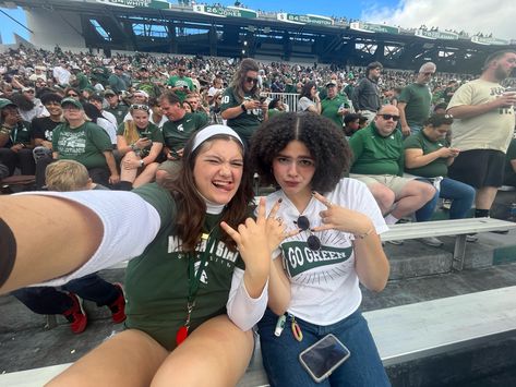 michigan state university football game! go green go white! Girls Having Fun, Michigan State University, Green Girl, Football Game, Michigan State, Football Games, Fit Inspo, Having Fun, Go Green