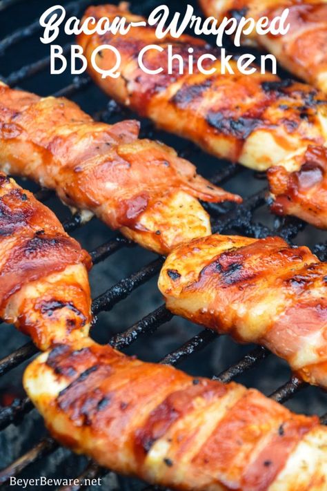 Bacon Wrapped Chicken Grilled, Black Stone Chicken Recipes, Blackstone Grill Recipes Chicken, Bacon Wrapped Bbq Chicken, Grilled Bacon, Bbq Chicken Recipe, Barbeque Recipes, Blackstone Grill, Chicken Tenderloin