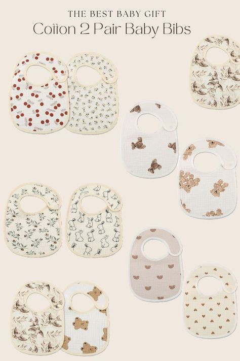 Tiny Bunny, Minimalist Pattern, Organic Cotton Baby, Baby Gender, Organic Baby, Cotton Baby, Neutral Tones, Baby Bibs, Bibs