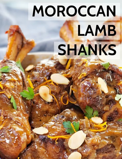 Lamb Shanks Oven, Moroccan Lamb Shanks, Lamb Shanks Slow Cooker, Rosemary Lamb, Cook Lamb, Slow Cooked Lamb Shanks, Tagine Cooking, Plated Food, Lamb Shank Recipe