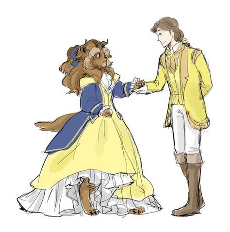 Gender swapped Beauty and the Beast Beast Woman, Gender Bent Disney, Didney Worl, Disney Amor, Princesas Disney Anime, The Beauty And The Beast, 디즈니 캐릭터, Prințese Disney, Images Disney