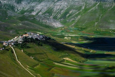 The Colorful Blooms of Castelluccio, Italy - The Atlantic Central Italy, A Hill, Umbria, The Atlantic, The Village, Aerial View, Lentils, Poppies, Places To Visit